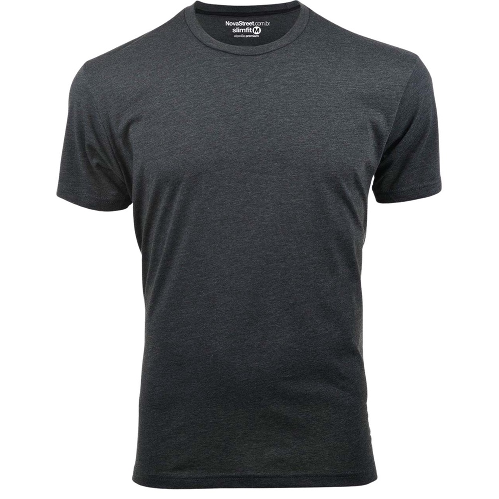Camiseta Masculina Slim Fit Várias Cores Algodão Premium