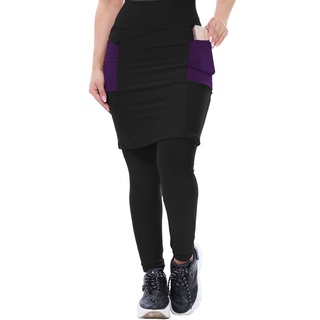 Calça Saia Legging Fitness Moda Evangélica Caminhada Treino