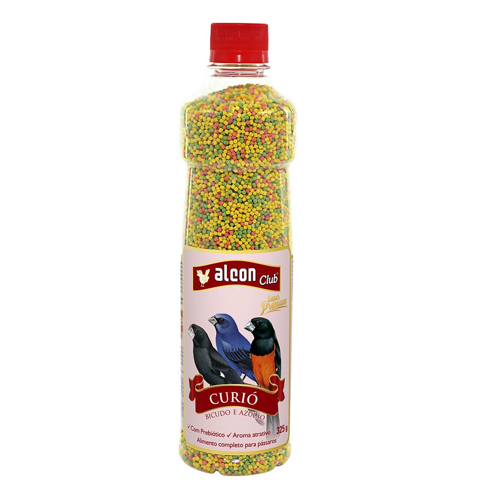 Alcon Club Curió 325g Ração Extrusada Bicudo Azulão Alimento Completo Passeriformes Balanceada