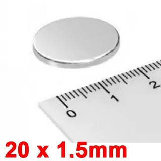 Ima De Neodimio Disco 20mm X 1,5mm 5 Pç 20x1,5 Mm 20 X 1,5 - SP
