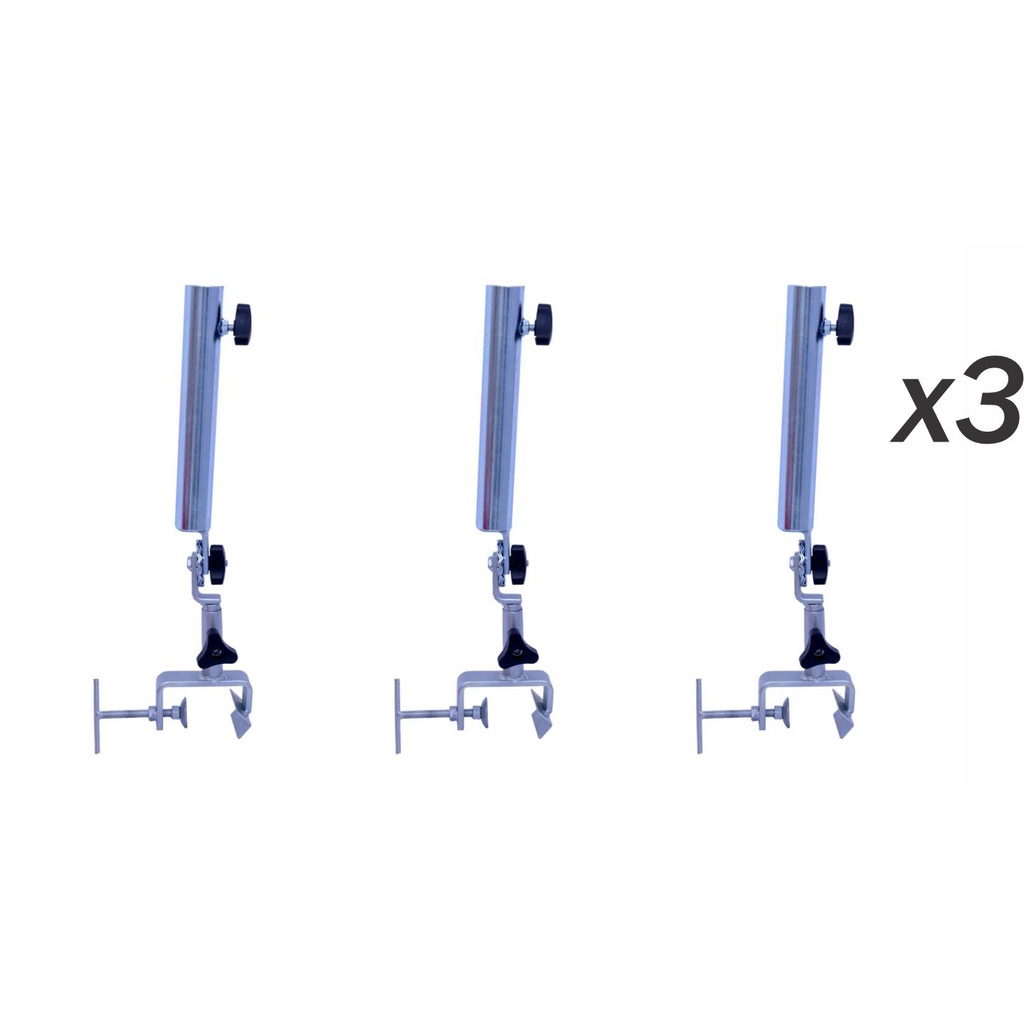 Suporte de guarda sol para Barco Fixa na Borda Kit com 3 Unidades