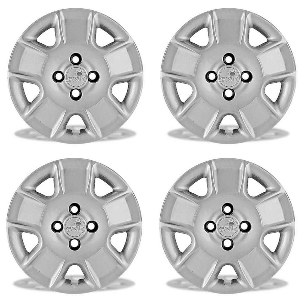 Jogo de Calotas Volkswagen Gol Parati e Saveiro G5 2007/08 Aro 14 Prata Grid 4 Furos