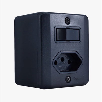 Kit c/5 Interruptor Paralelo + Tomada 10A Linha R Black Radial