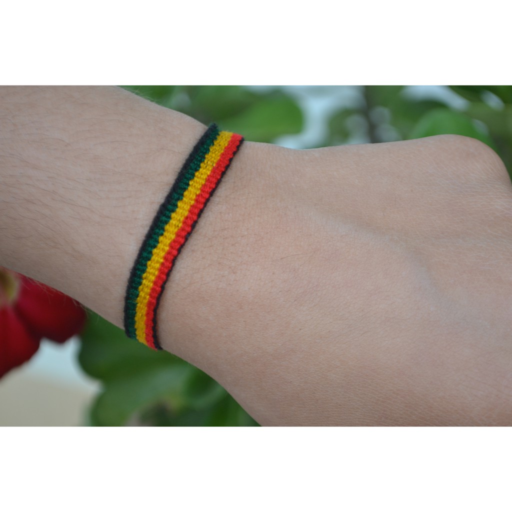 Pulseira do Bob Marley de pano reggae jamaica Artesanal Pronta Entrega ...