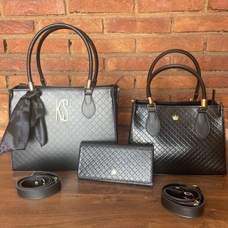 Bolsa Feminina Kit 3 peças Alça Transversal + de mão + Carteira Matelasse Toronto Ks