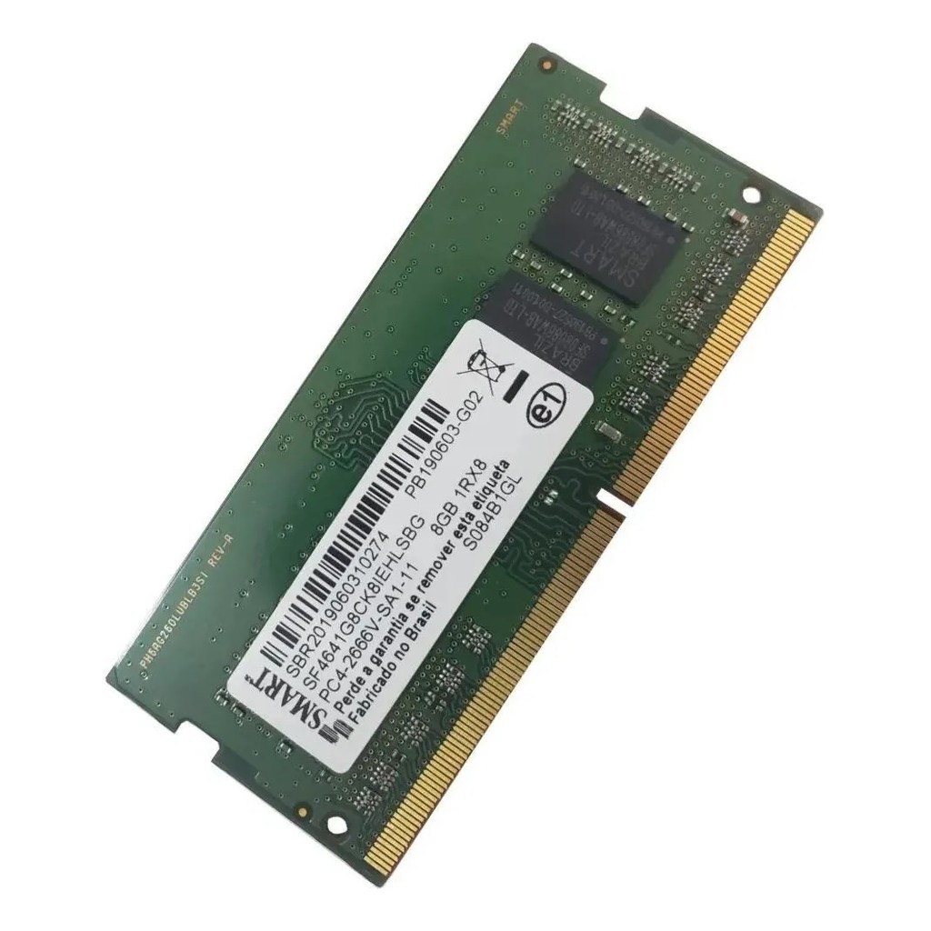 Memória RAM DDR4 SMART Color Verde 8GB 1x8GB 2666MHz SF4641G8CK8IEHLSBG Notebook Melhor Marca *Produto Original*