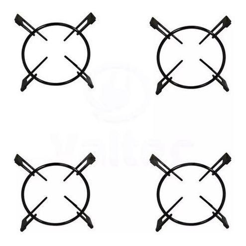 Trempe Grade Grelha Fogão Cooktop Fischer - 4 Peças Original