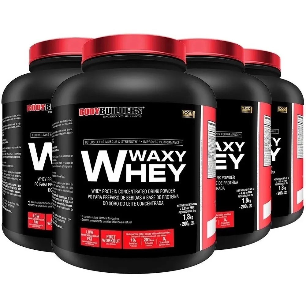 Kit 4x Whey Protein - Waxy Whey - 2kg  - Bodybuilders