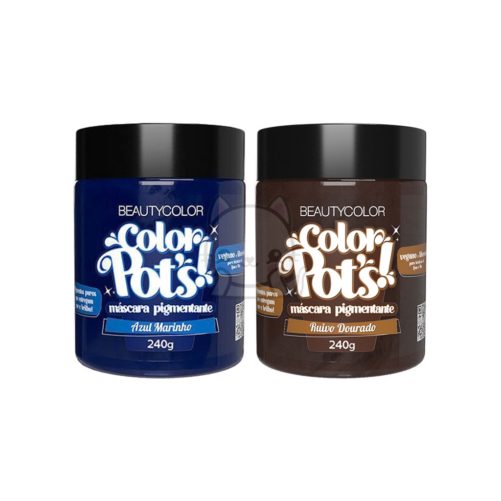 Kit Color Pot's Azul Marinho + Ruivo Dourado - Beauty Color