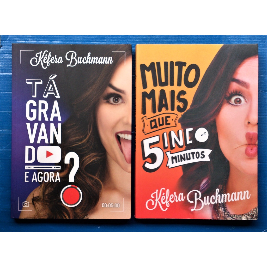 Livro Kéfera Buchnann - Tá Gravando ? + Muito Mais que 5 Minutos = São 2 livros