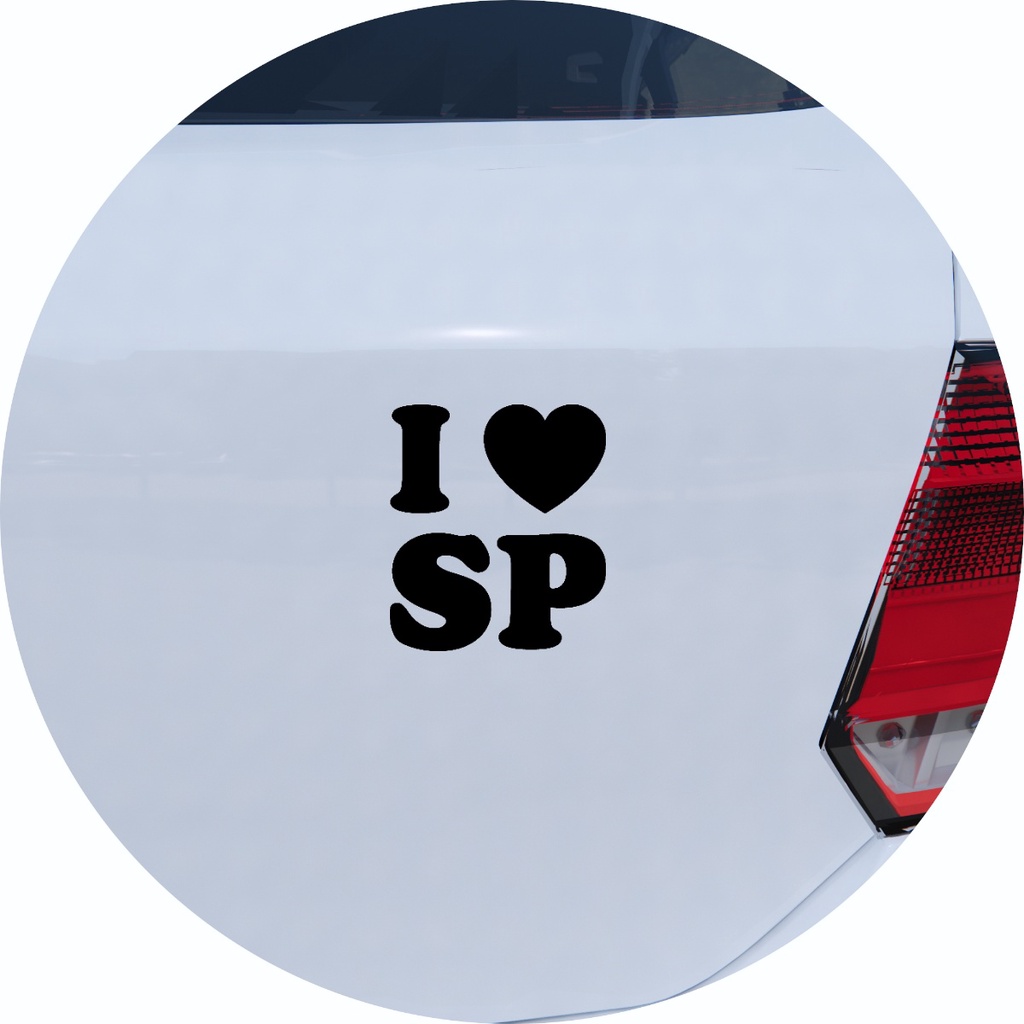 Adesivo de Carro Eu Amo São Paulo - I Love SP