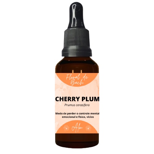 Floral de Bach - Cherry Plum 30ml - O seu Floral de verdade! Preparado diretamente no frasco - ALM Florais