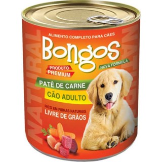 Kit 12 latas ração patê para Cachorro - Ração úmida para Cães Bongos 280g em Oferta na Shopee