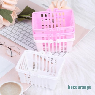 [becourange] 2Pcs Cesta De Compras Modelo De Mini Supermercado