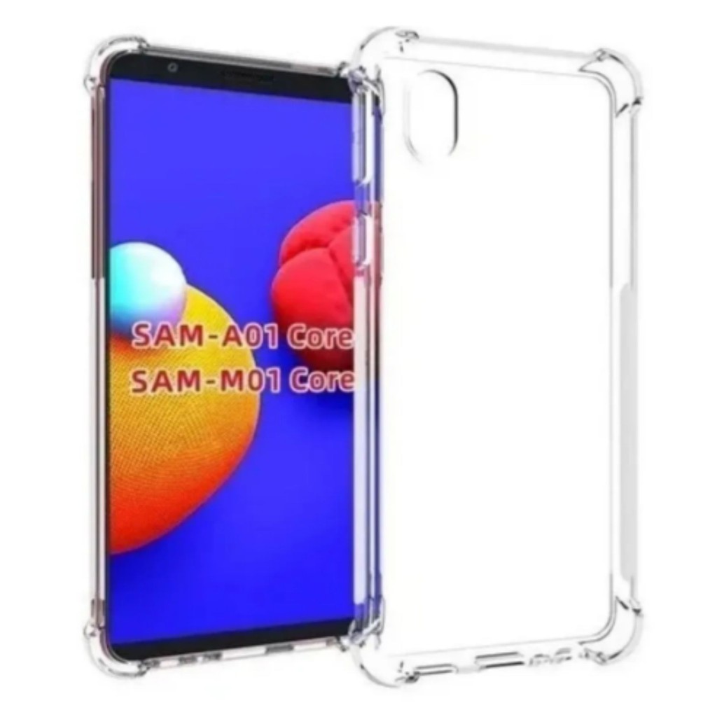 2 Capas para Samsung Galaxy A01 Core SM-A013 Tela 5.3 - Capinha Bordas Impacto Cantos Antishock