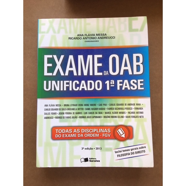Exame da OAB: Unificado 1ª fase: Todas as disciplinas do exame da Ordem