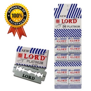 Lâmina De Barbear 50 Unidades Lord Platinum Envio Imediato