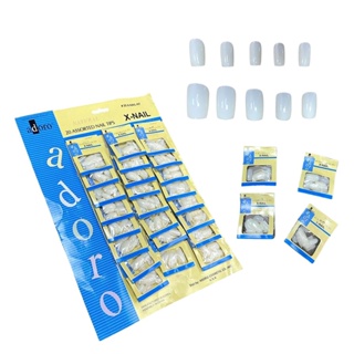 Cartela Com 480 Unhas Postiça Quadrada Natural Profissional em Oferta na Shopee