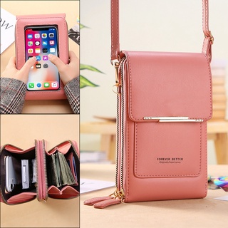 Crazy Bag Bolsa transversal com Touch Screen para celular com compartimento para cartões - bolsas femininas