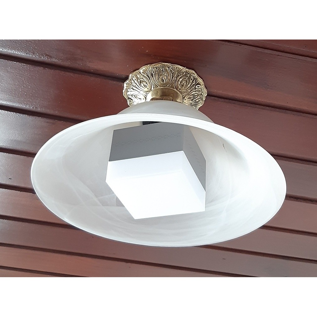 Lustre Luminária De Teto Em Bronze E Vidro Murano Escorrega o Preço