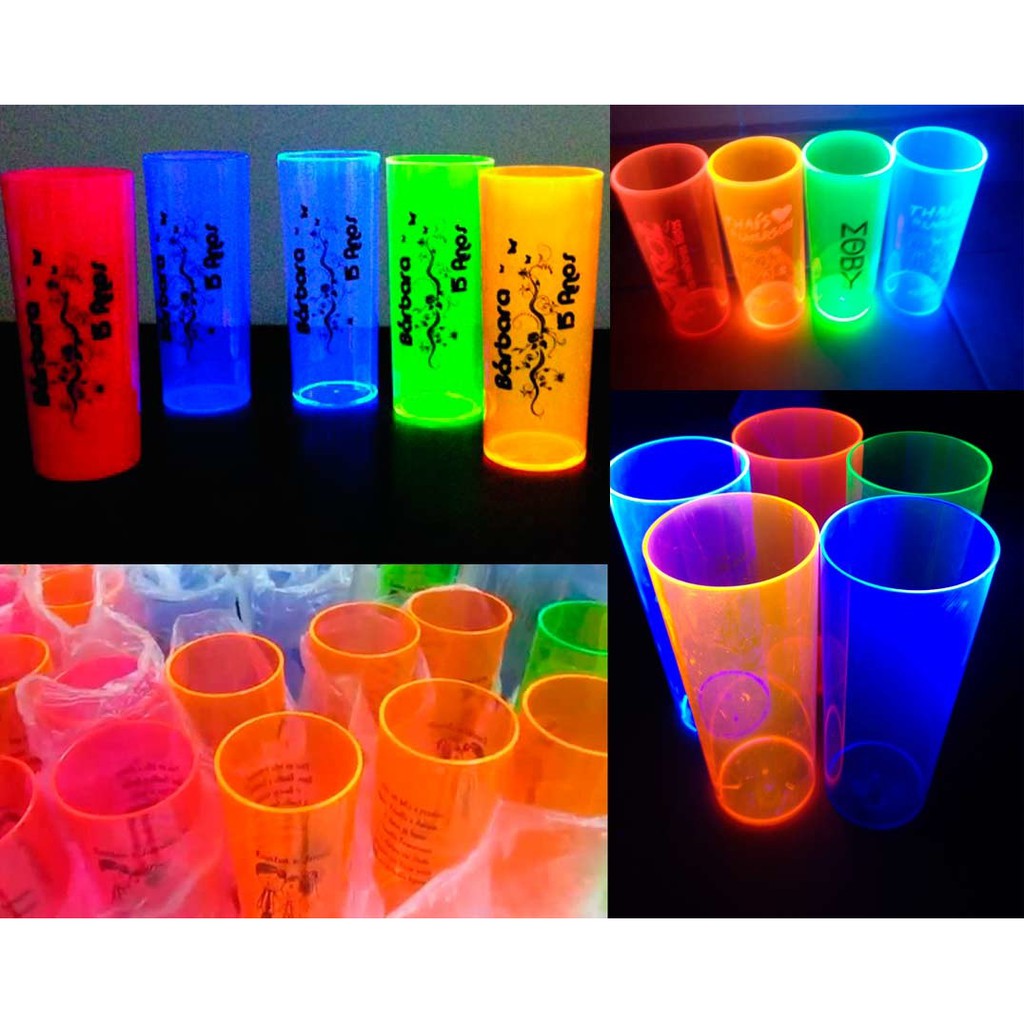 kit 30 Copos Long Drink NEON personalizados em Oferta na Shopee