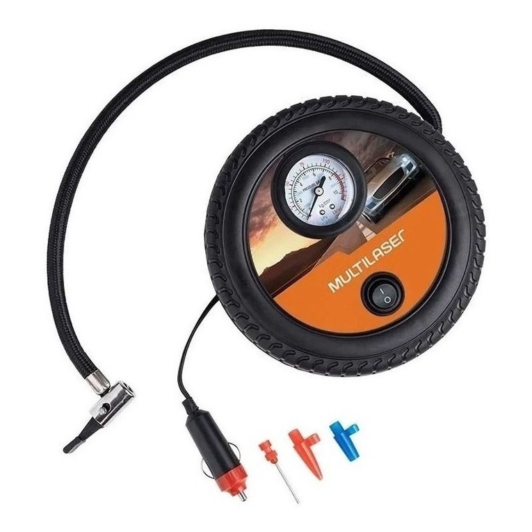 Compressor Ar 12v Carro 150ps Mini Portatil Inflavel Redondo - Spare Parts and Accessories for Vehicles