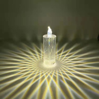 Vela Led Transparente Queima De Chamas Castiçais