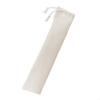 Saco de algodão crú ecológico liso sustentável para armazenar canudo talheres escova em Oferta na Shopee