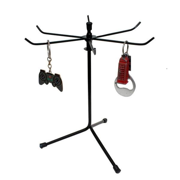 Expositor, Porta Chaveiros E Meieiro Aranha Bijuterias Giratório Ferro( Preto)