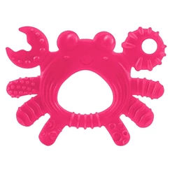 Mordedor Bebê Massageador de Gengivas Caranguejo Rosa Lillo