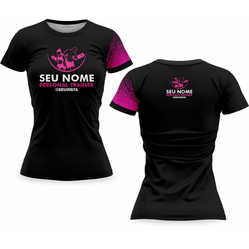 Camiseta Feminina Personal Trainer Personalizada Verde Fitness Academia