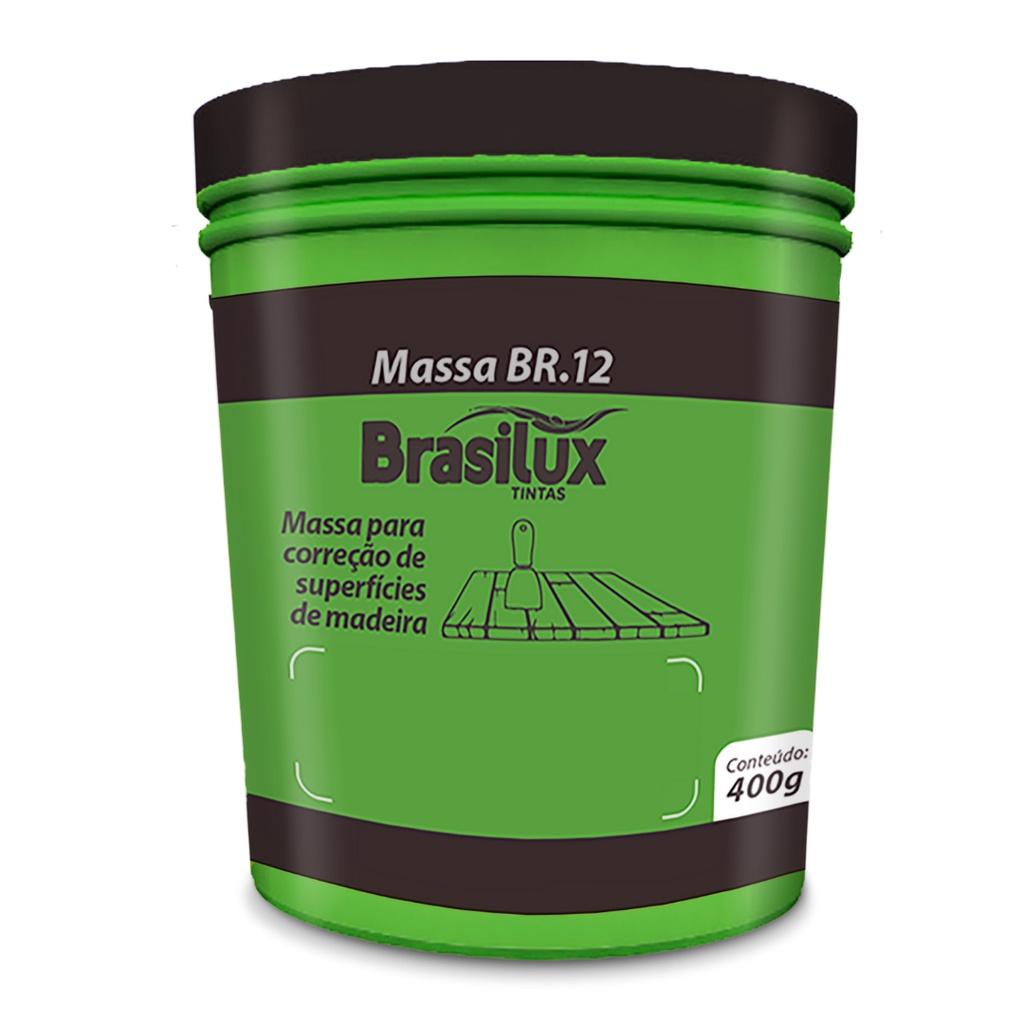 Massa Calafetar F12 Reparar Correção Madeira Brasilux 400gr - Escolha sua Cor em Oferta na Shopee