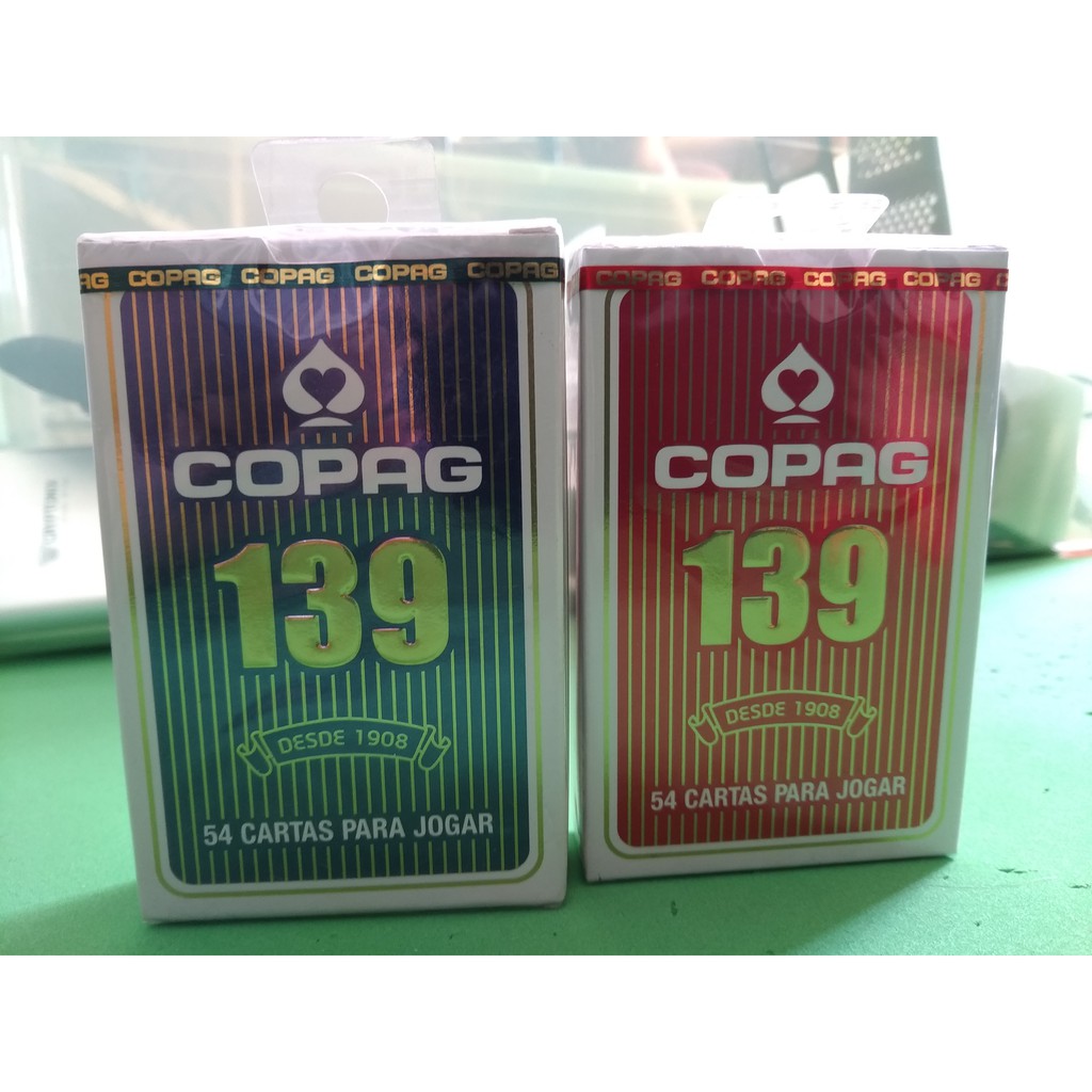 Baralho completo Copag 139 Azul e Vermelho Naipe tradicional 54 cartas