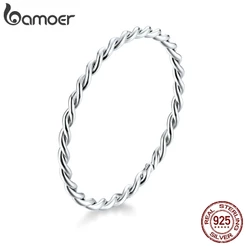 Anel Bamoer Prata 925 Slim 6 7 8 Tamanho SCR640