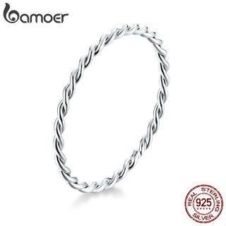 Anel Bamoer Prata 925 Slim 6 7 8 Tamanho SCR640