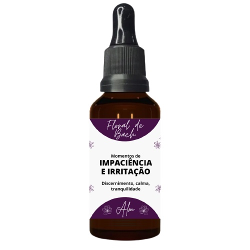 Floral de Bach - Impaciência e Irritação 30ml - O seu Floral de verdade! Preparado diretamente no frasco, sem conservante sintético - ALM Florais