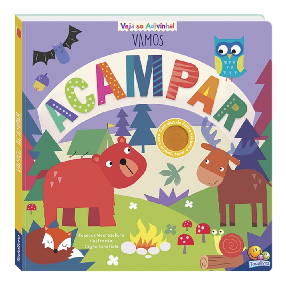 Livro Veja se adivinha! Vamos acampar Edit. Todo livro