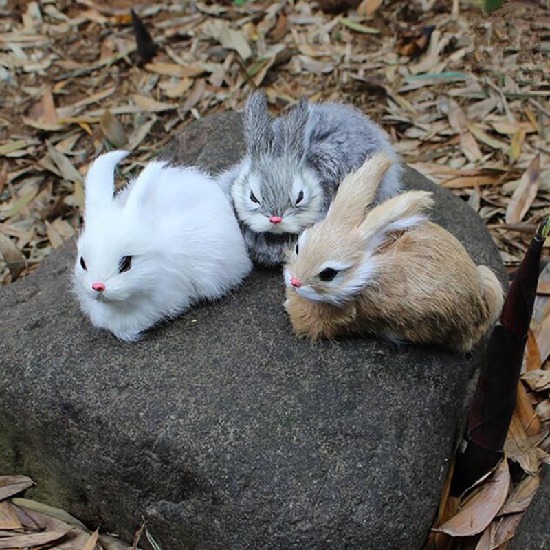 Lovely Rabbits/Chicks Plush Toys Cute Fur Lifelike Animal Easter Bunny  Simulation Rabbit Model Toy Birthday Gift | Shopee Brasil