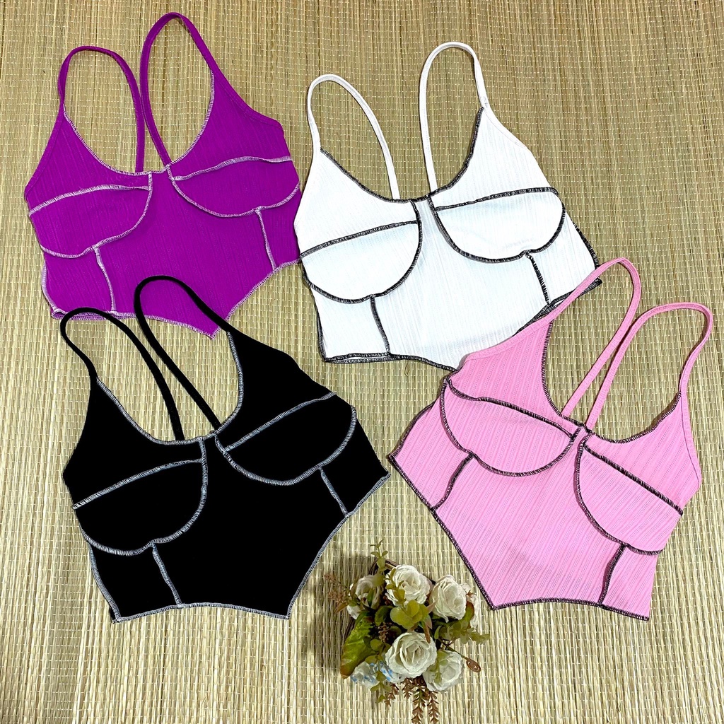 Cropped Canelado Moda Gringa Blusinha Curta Estilosa