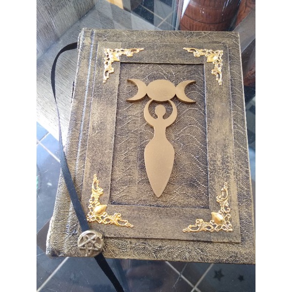 Grimorio Livro Artesanal Agenda Deusa Tríplice Wicca