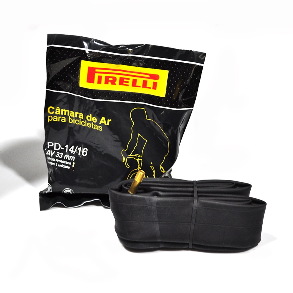 Camara Pneu Aro 14 16 20 24 26 Valvula Grossa Americana ORIGINAL PIRELLI