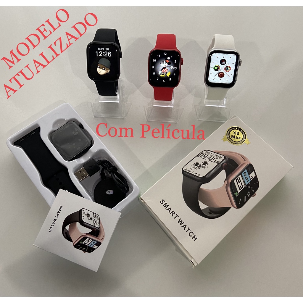 Smart Watch X8 Max + Película Protetora