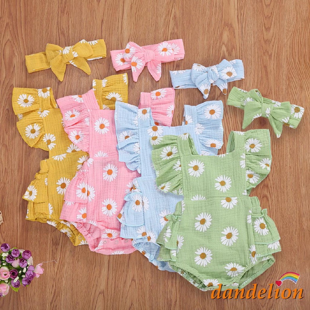 - Conjunto De Roupa Infantil Feminino Respirável Com Estampa Daisy E Mosca + Laço em Oferta na Shopee