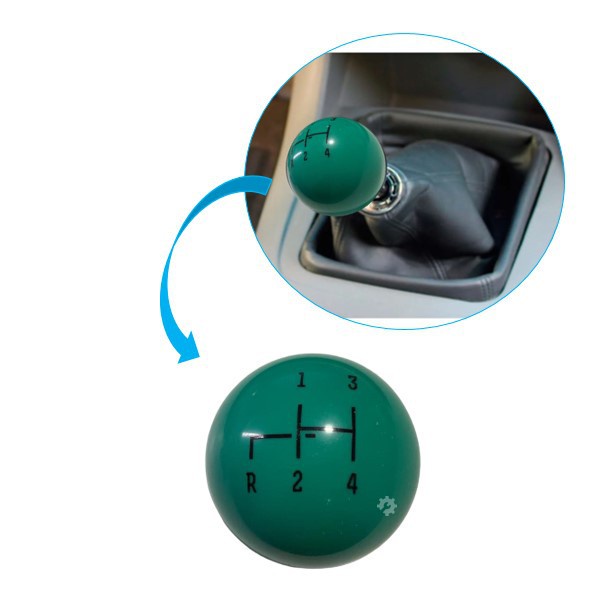 Manopla Câmbio Bola Sinuca Verde VW Fusca Brasília Kombi