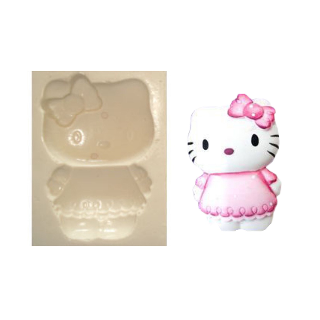 Molde de silicone Hello Kit - Biscuit, Resina, Pastas e etc...(V 59) em Oferta na Shopee