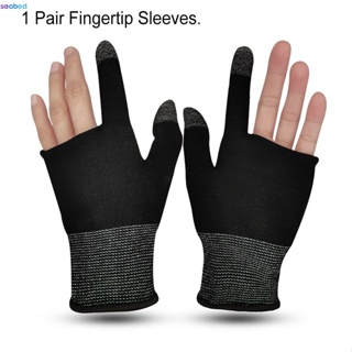 1 pares luvas gamer para jogos de papel PUBG sensível antiderrapante touch screen dedo capa respirável fundo do mar em Oferta na Shopee