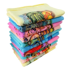 Pano De Prato Color Estampado Kit Com 10 Peças