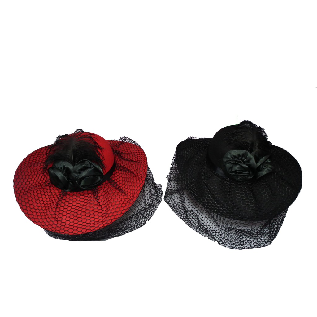 Chapéu Viúva Negra C/ Véu 13779 1PC - KRIAT Artigos de Festa