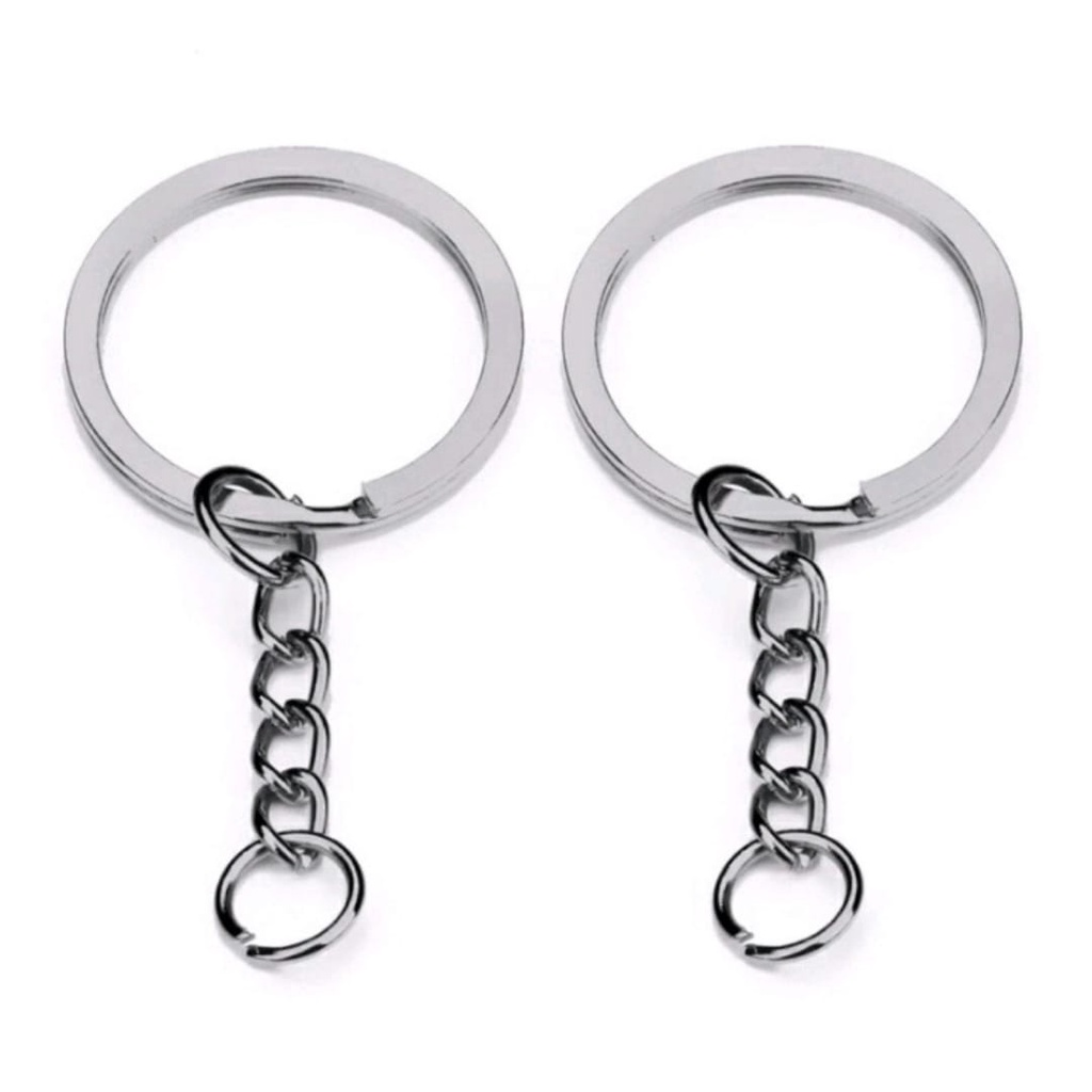 Argola Italiana Para Chaveiro  25mm + Elo 8mm - 50 peças Prata. 21.99 em Oferta na Shopee