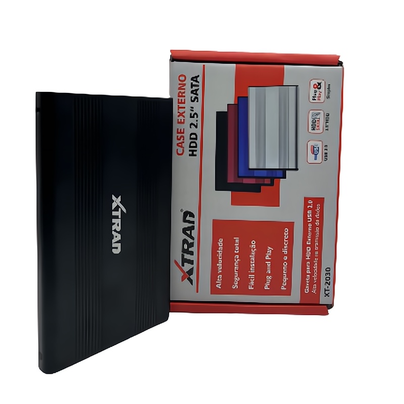 Case Hd Externo 1tb Sata 2.5 Usb 2.0 Gaveta Slim Pc Notebook XT-2030